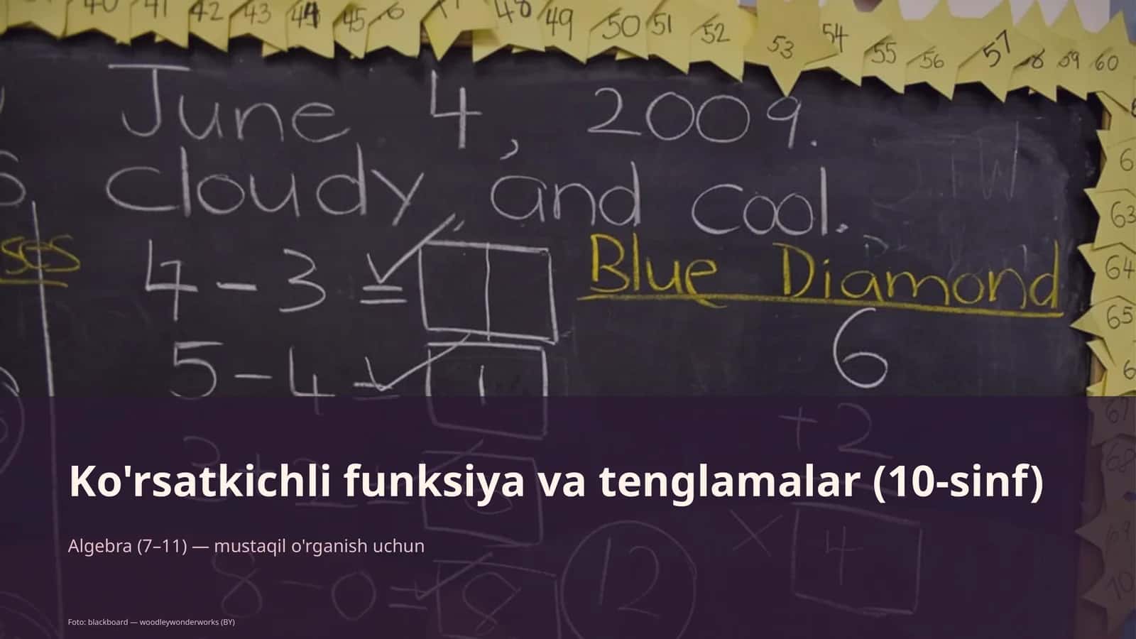 Ko'rsatkichli funksiya va tenglamalar (10-sinf)