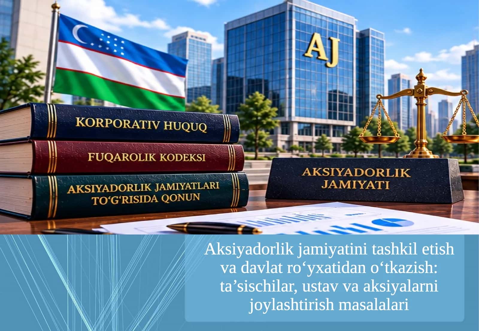 Aksiyadorlik jamiyatini tashkil etish va davlat ro'yxatiga no'kazish: ta'sischi lar, ustav va aksiyalarini joylashtirish masalalari