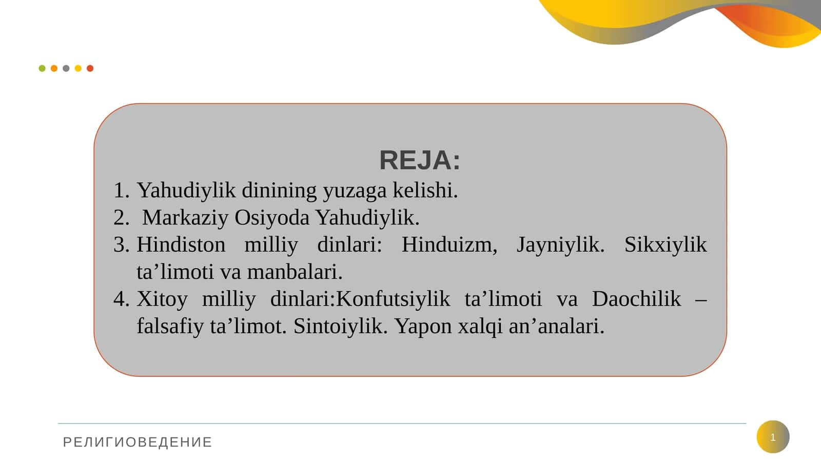 Yahudiylikning Vujudga Kelishi va Ta'limoti