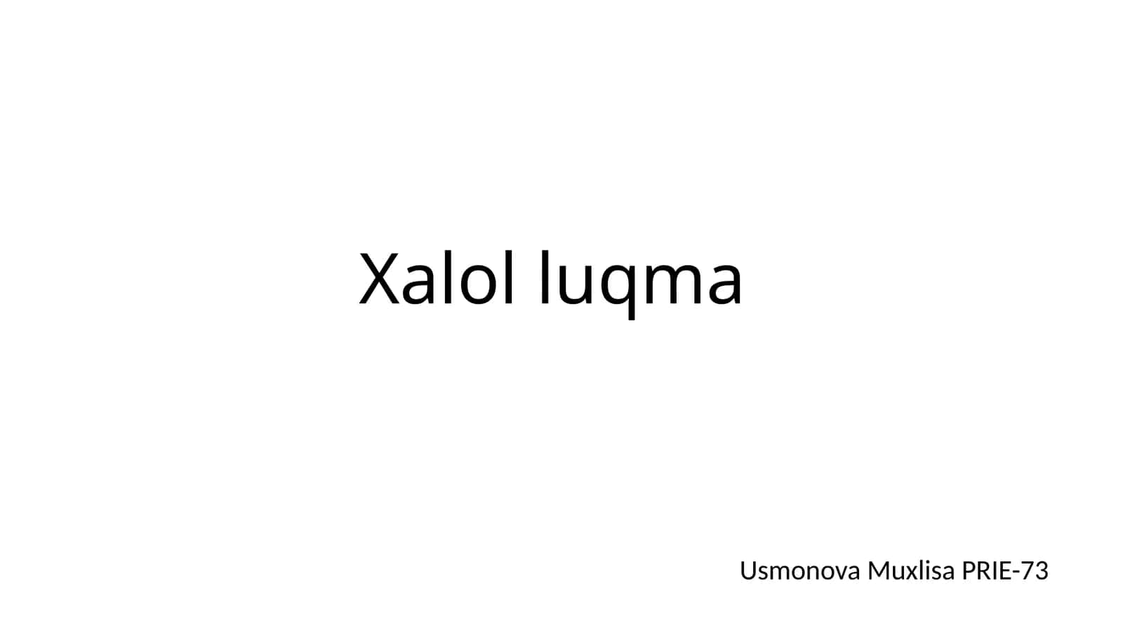 Xalol luqma