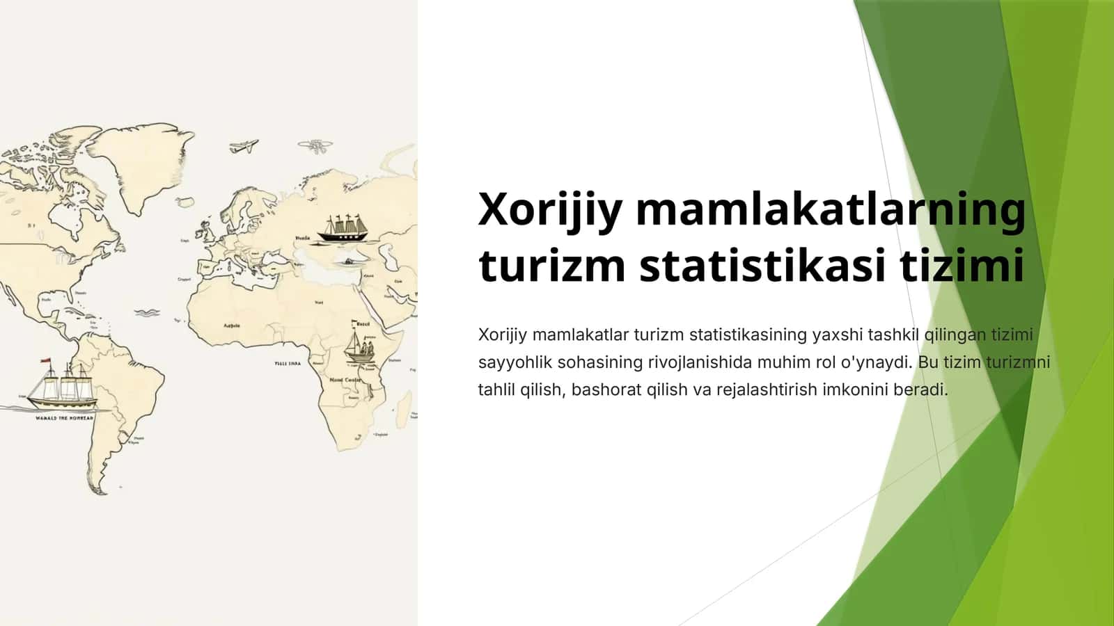 Xorijiy mamlakatlarning turizm statistikasi tizimi