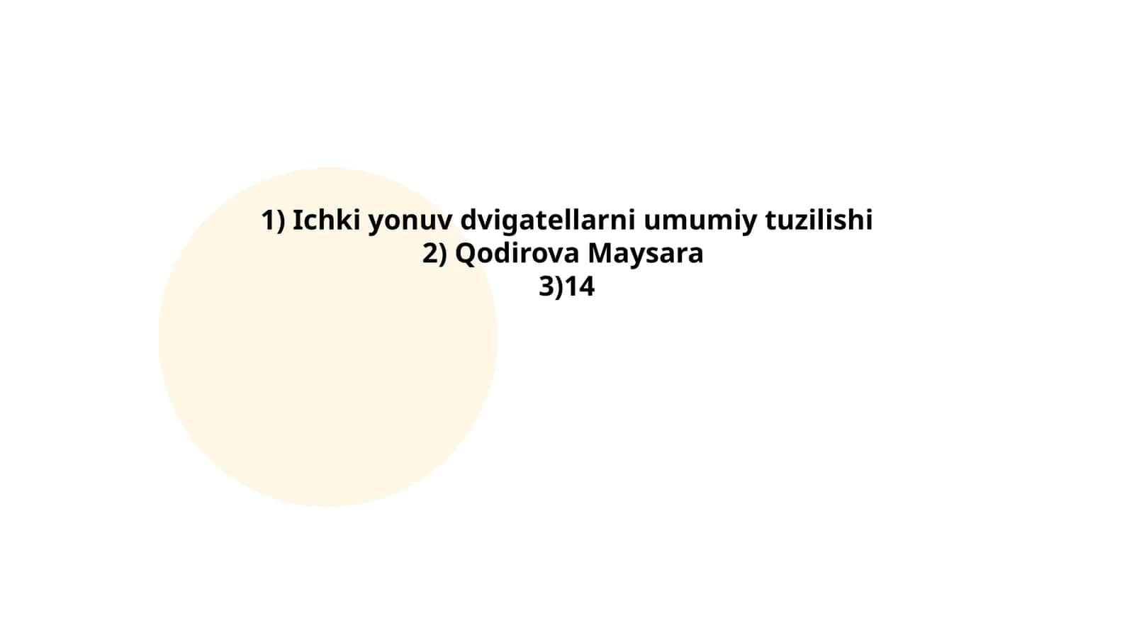 Ichki yonuv dvigatellarni umumiy tuzilishi