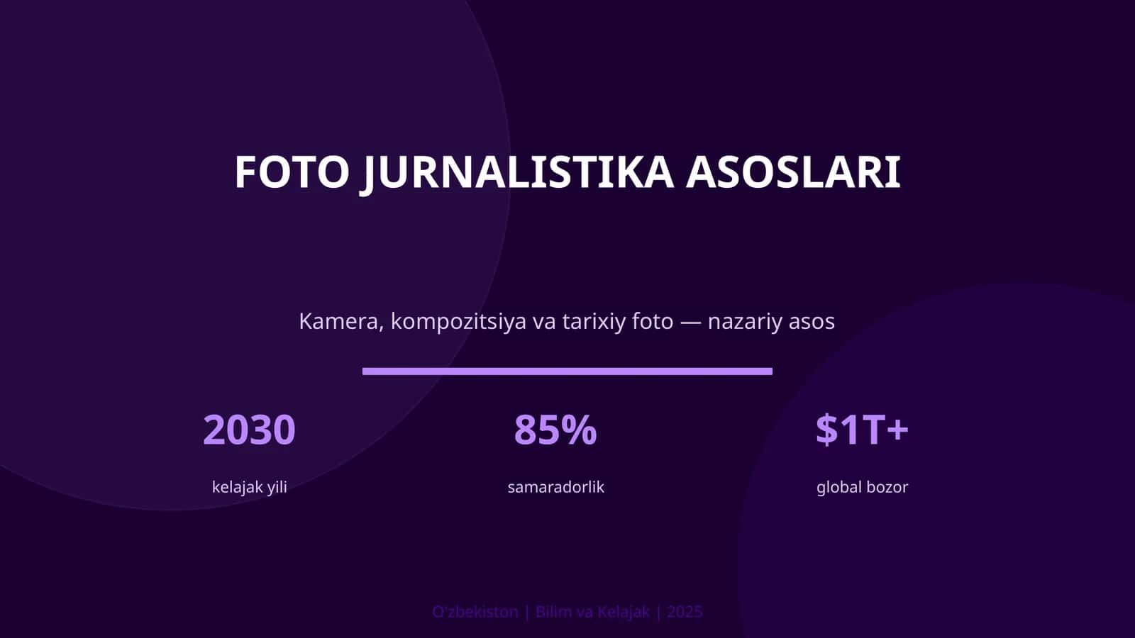 FOTO JURNALISTIKA ASOSLARI