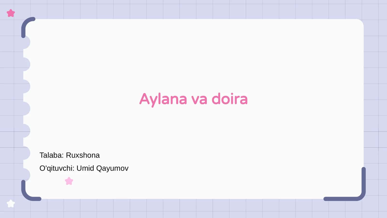 Aylana va doira