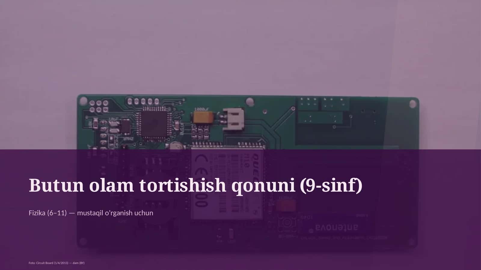 Butun olam tortishish qonuni (9-sinf)