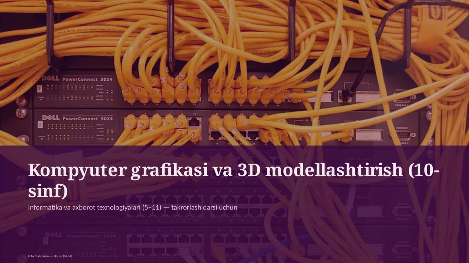 Kompyuter grafikasi va 3D modellashtirish (10-sinf)