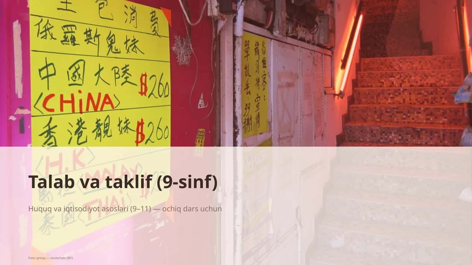 Talab va taklif (9-sinf)