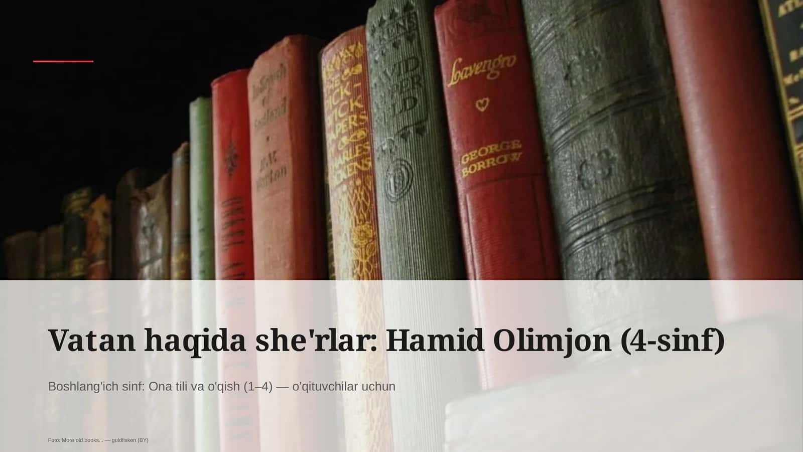Ona tili va o'qish (1–4) — o'qituvchilar uchun