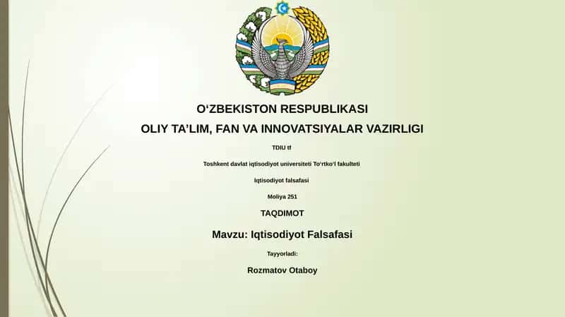Iqtisodiyot Falsafasi