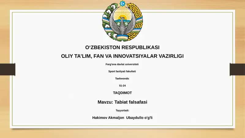 Tabiat falsafasi