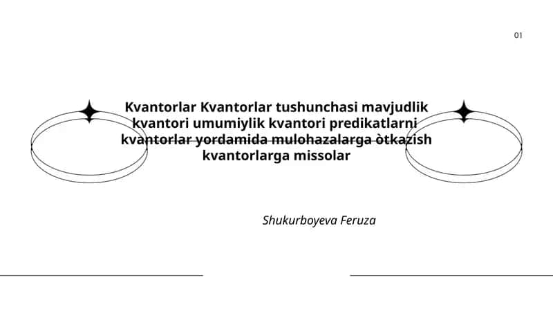 Kvantorlar tushunchasi