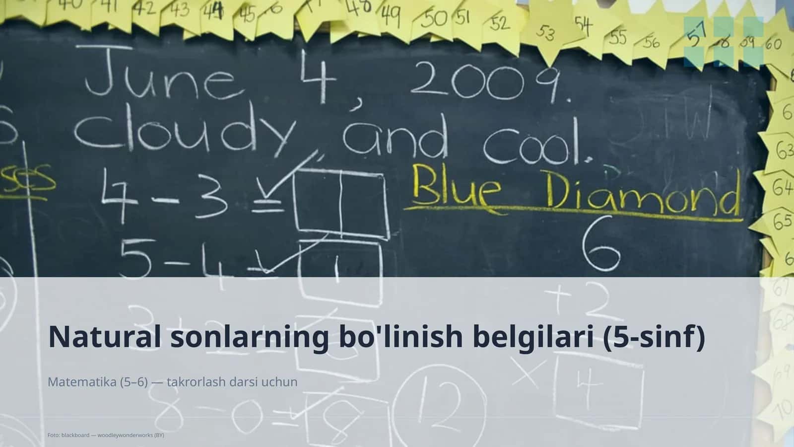 Natural sonlarning bo'linish belgilari (5-sinf)