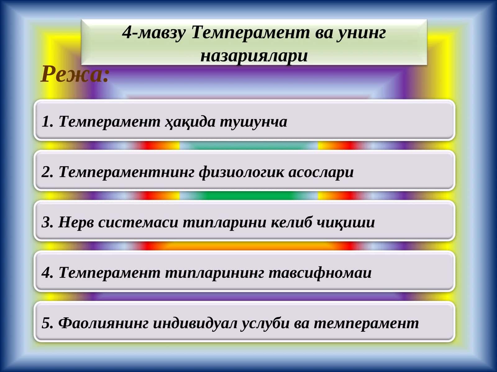 Темперамент ва унинг назариялари