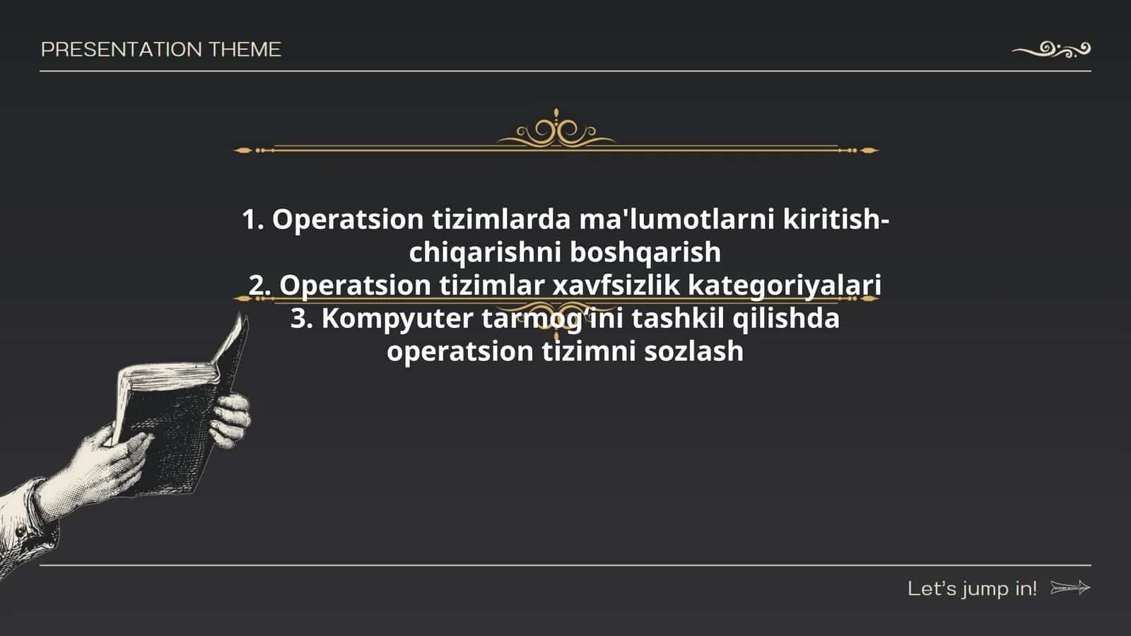 Operatsion tizimlarda ma'lumotlarni kiritish-chiqarishni boshqarish