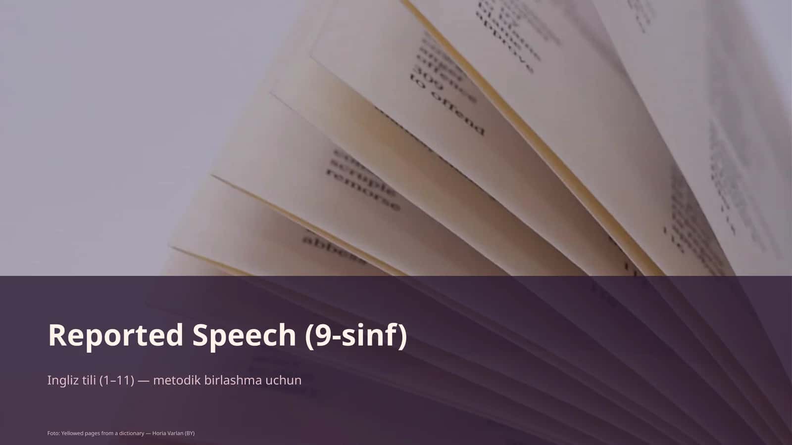Reported Speech (9-sinf)