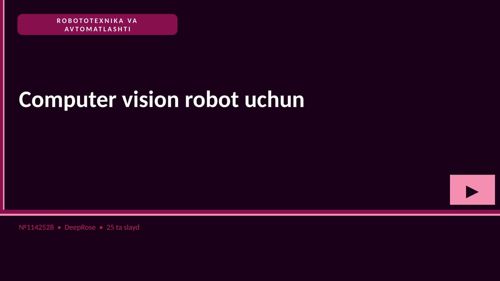 ROBOTOTEXNIKA VA AVTOMATLASHTI