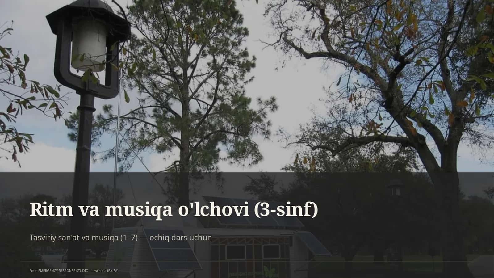 Ritm va musiqa o'lchovi (3-sinf)