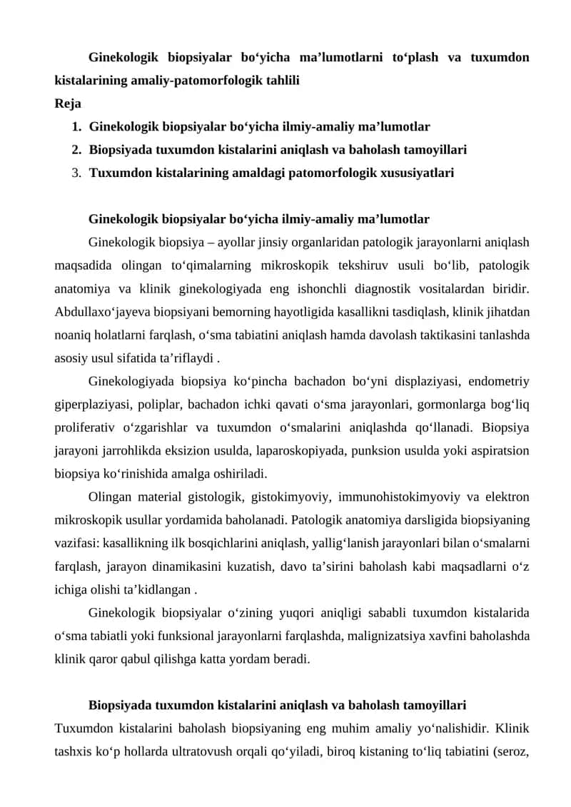 Ginekologik biopsiyalar