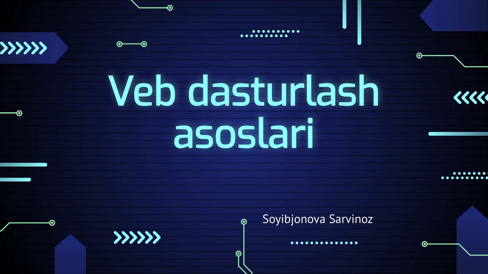 Veb dasturlash asoslari
