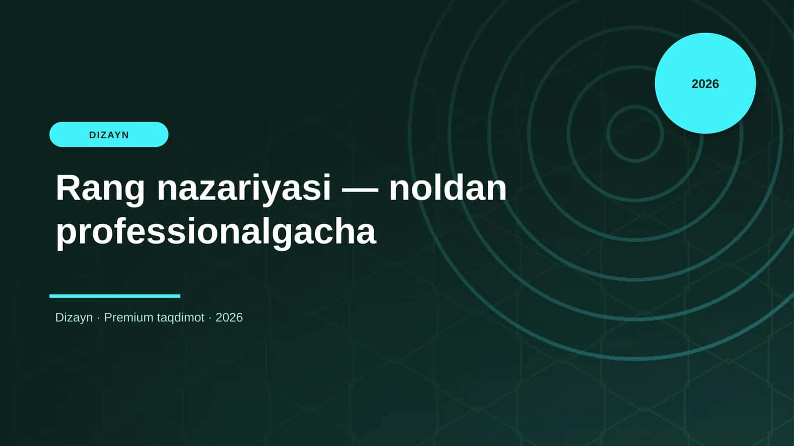 Rang nazariyasi — noldan professionalgacha