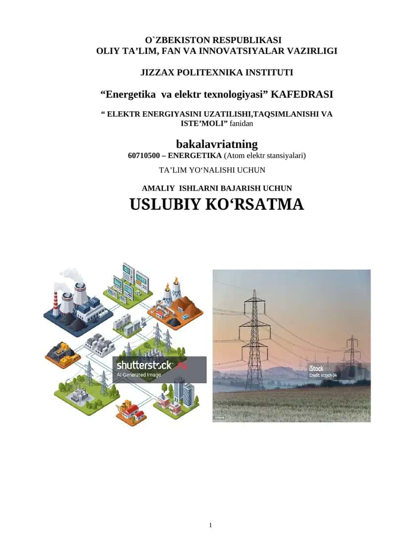 Energetika va elektr texnologiyasi