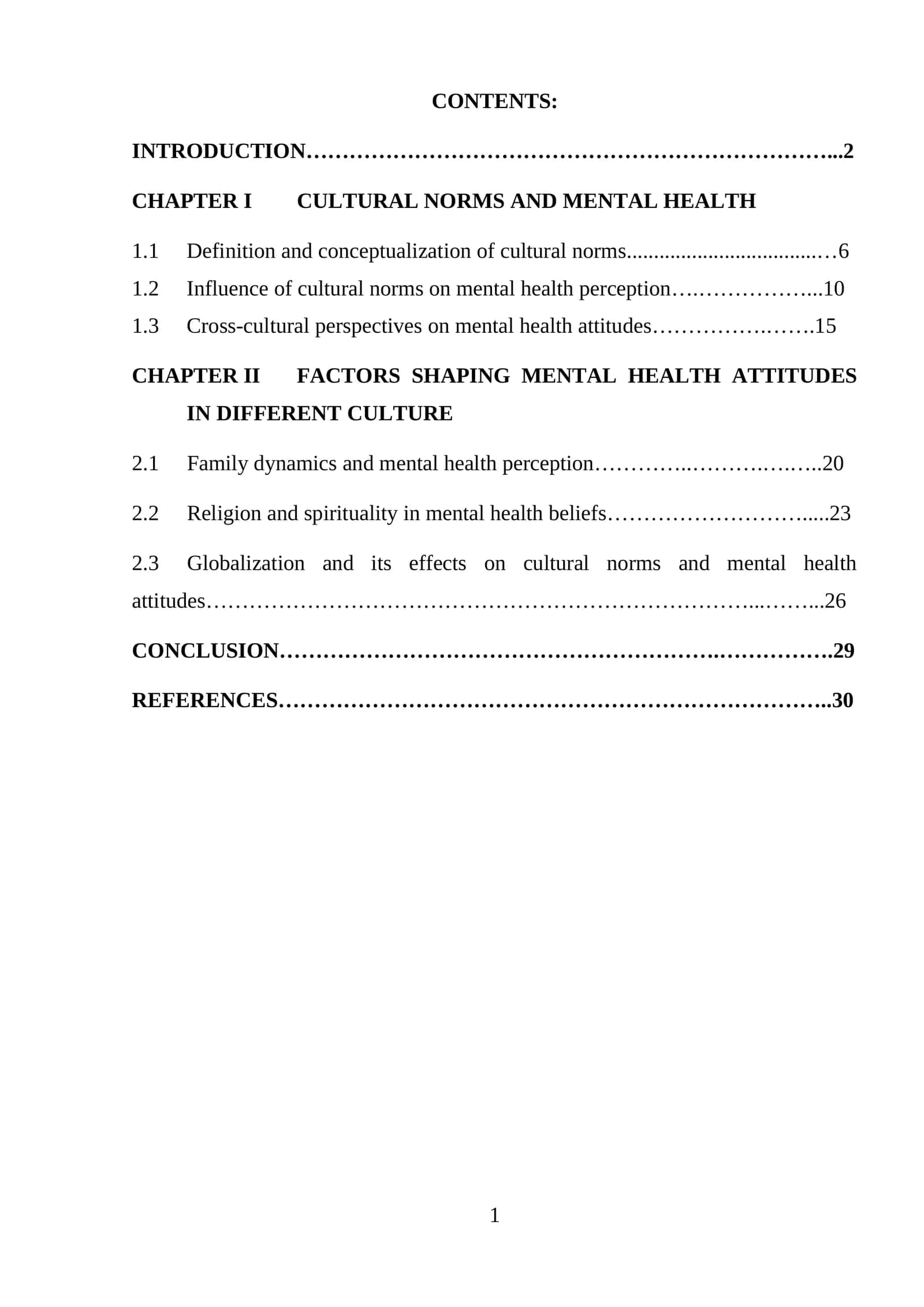 FACTORS SHAPING MENTAL HEALTH ATTITUDES IN DIFFERENT CULTURE