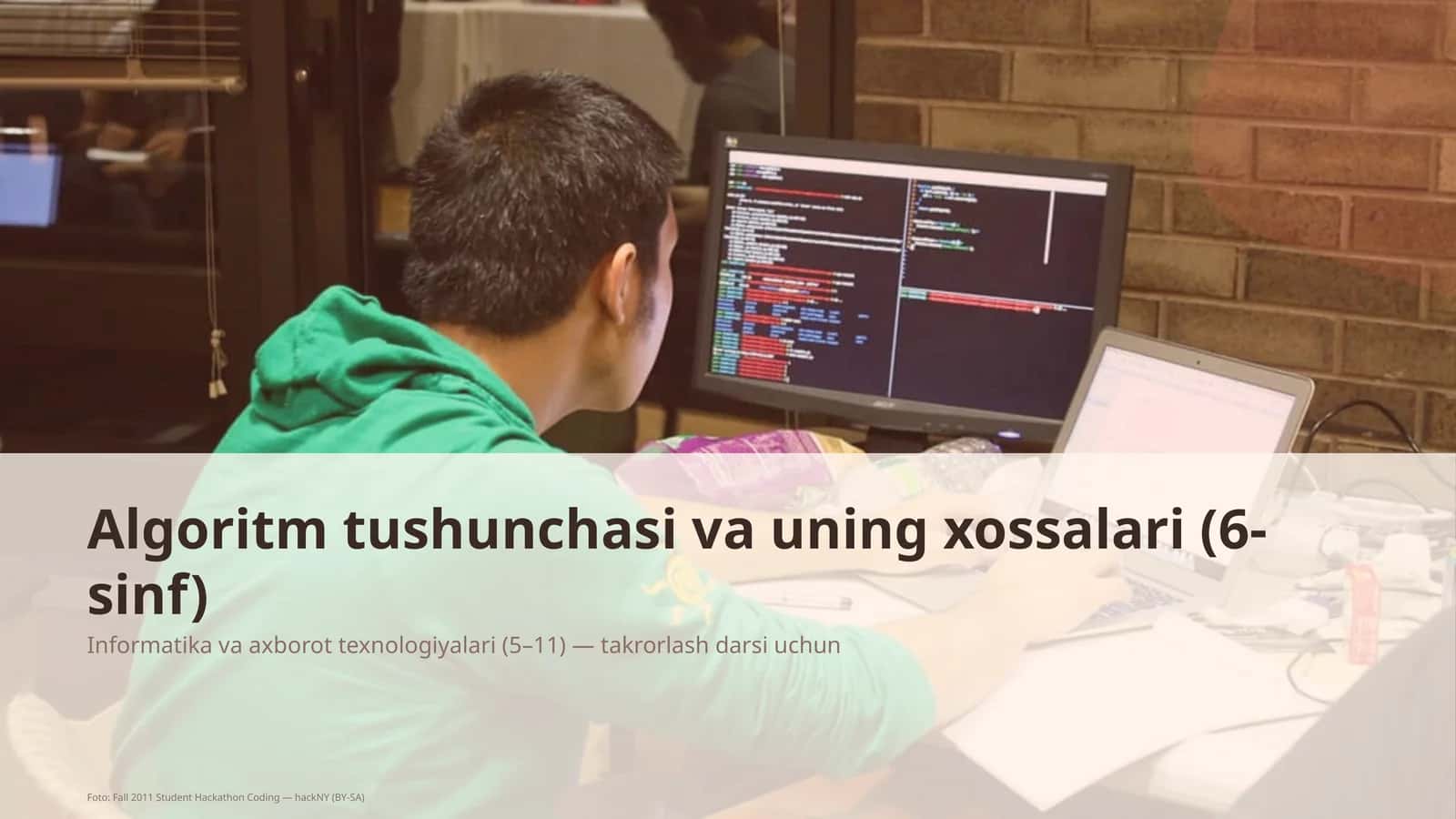 Algoritm tushunchasi va uning xossalari (6-sinf)