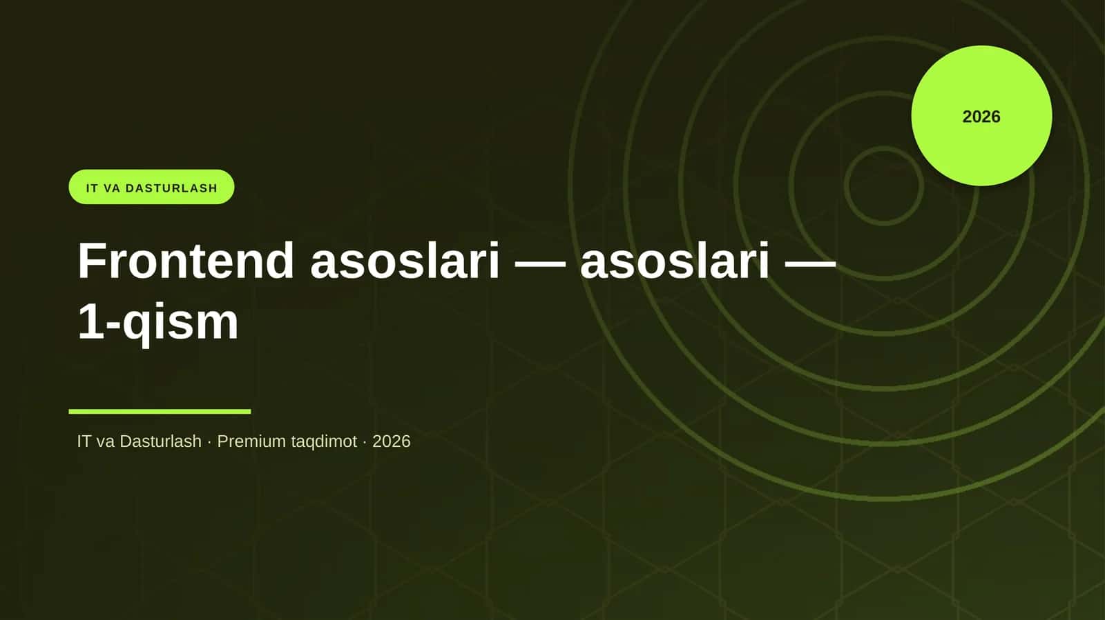 Frontend asoslari — asoslari — 1-qism