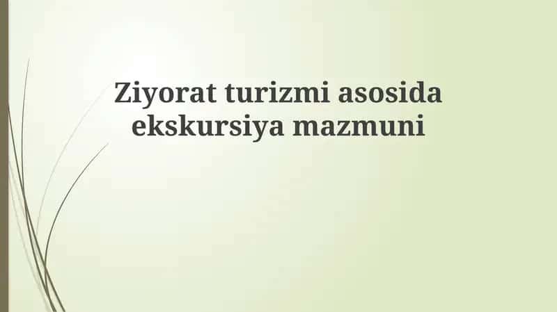 Ziyorat Turizmi