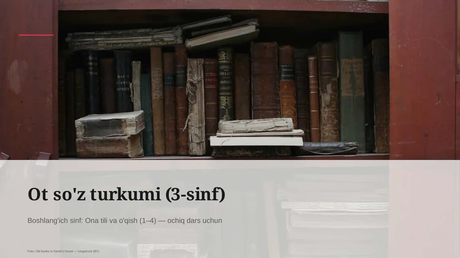 Ot so'z turkumi (3-sinf)