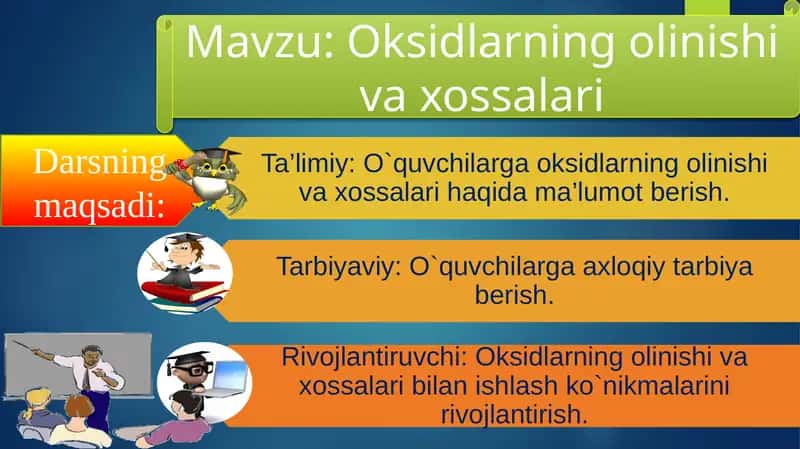 Oksidlarningolinishivaxossalari
