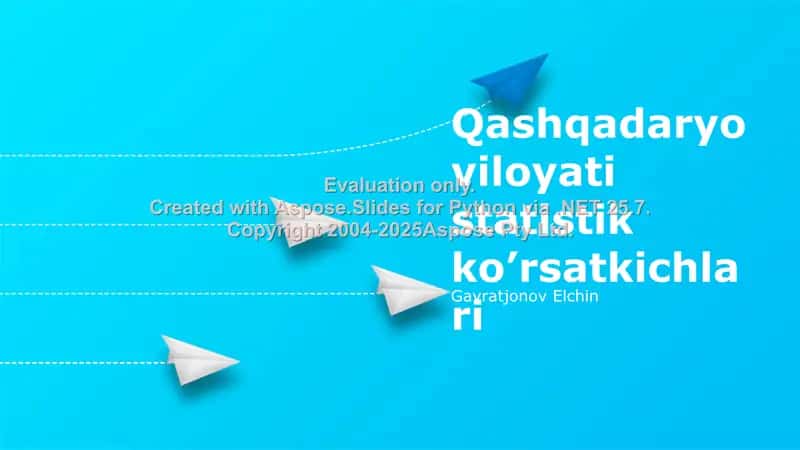 Qashqadaryo viloyati statistik ko'rsatkichlari