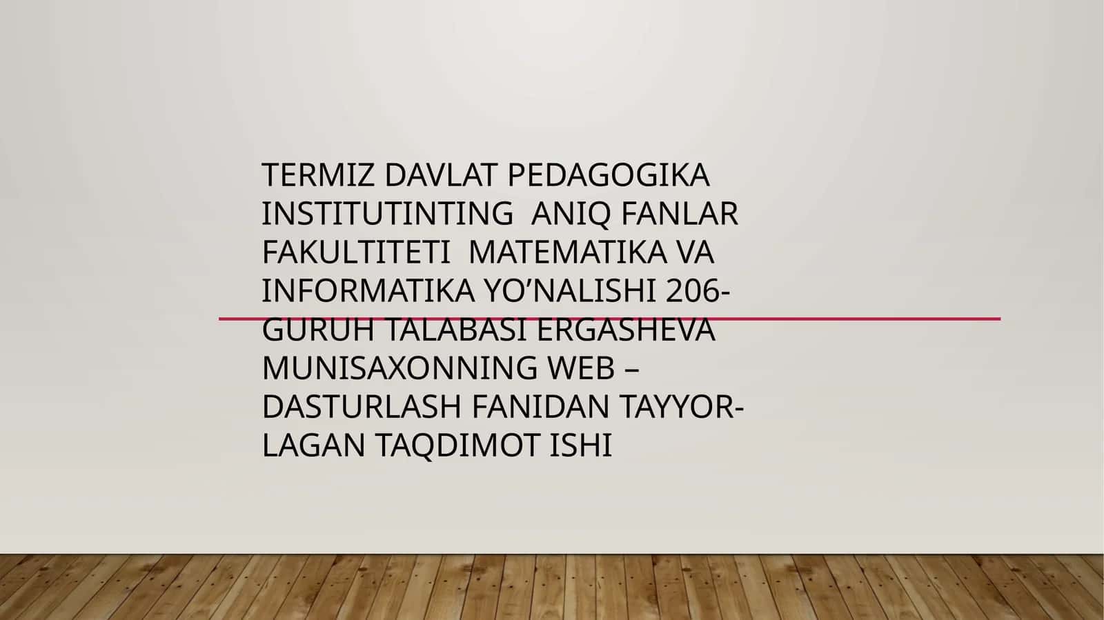 Jadval yaratish - Stillar jadvali
