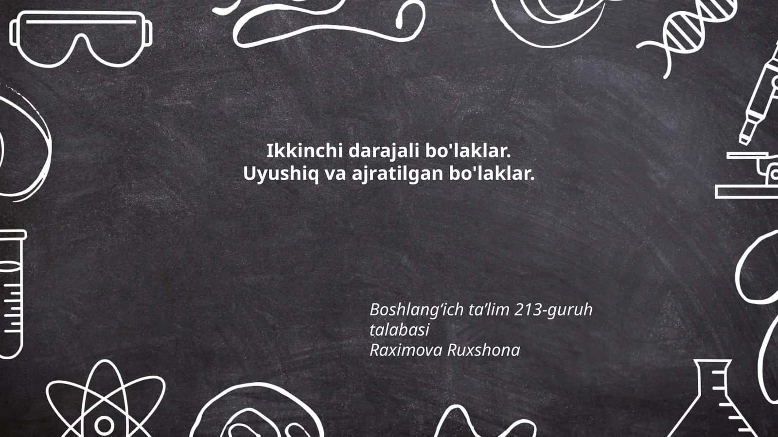 Ikkinchi darajali bo'laklar