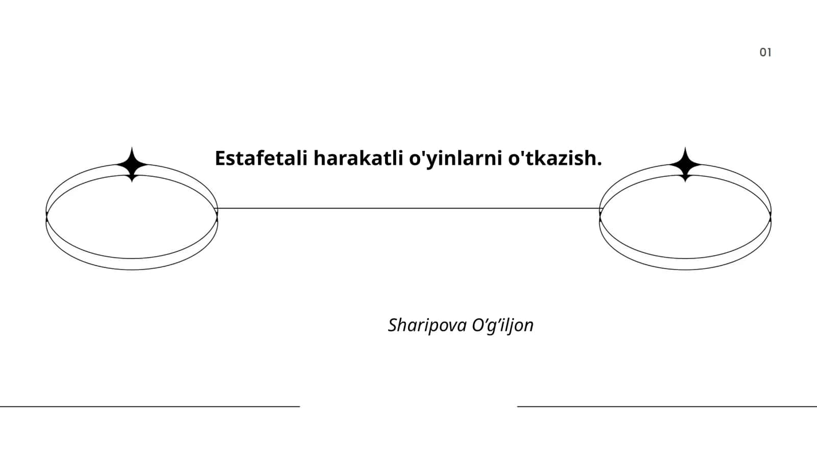 Estafetali harakatli o'yinlarni o'tkazish