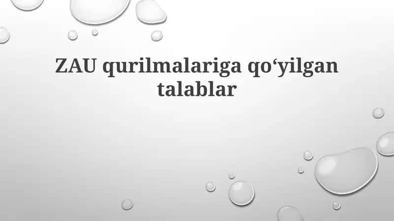 ATS Uskunalariga Umumiy Talablar