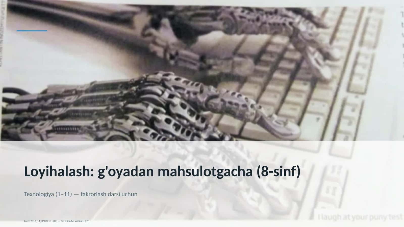 Takrorlash darsi uchun g'oyadan mahsulotgacha (8-sinf)
