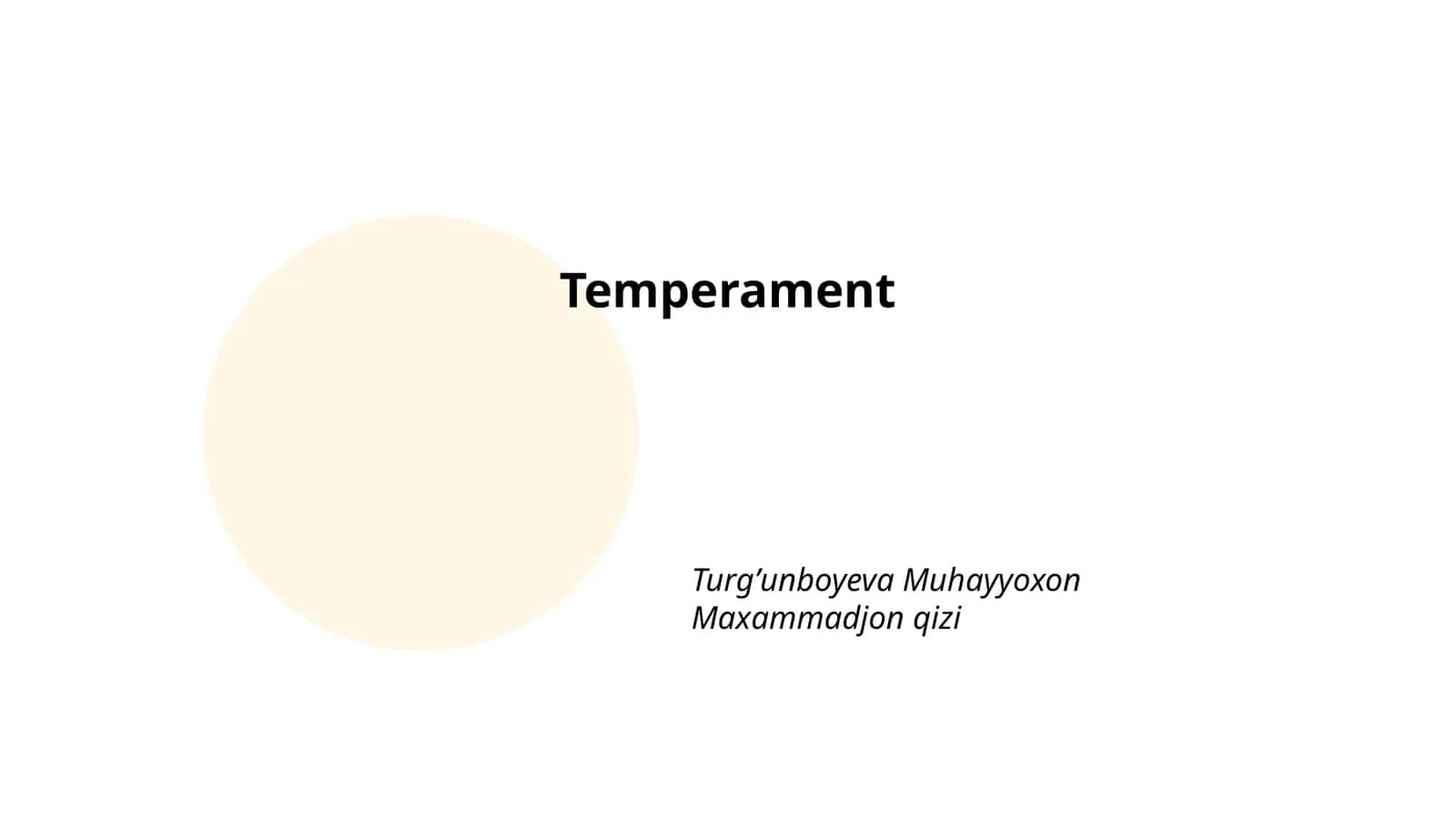 Temperament haqida
