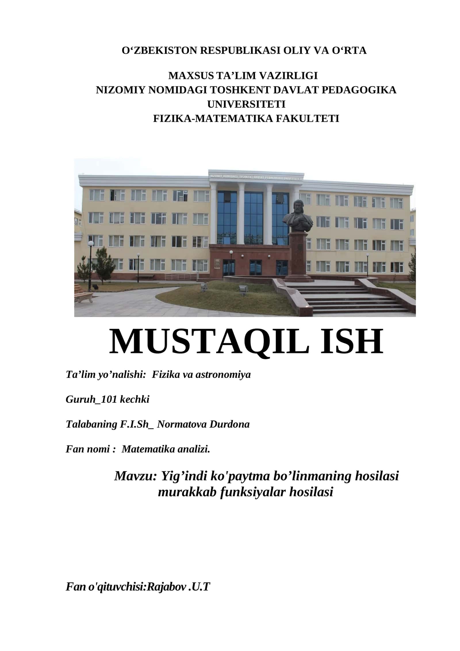 Matematika analizi