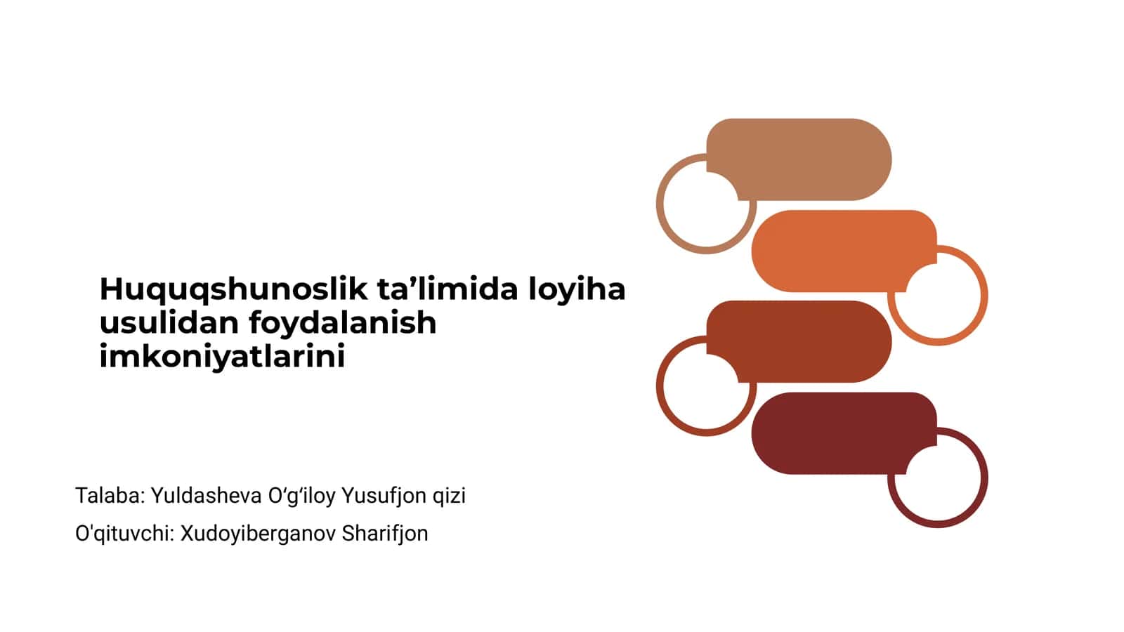 Huquqshunoslik ta’limida loyiha usulidan foydalanish imkoniyatlarini