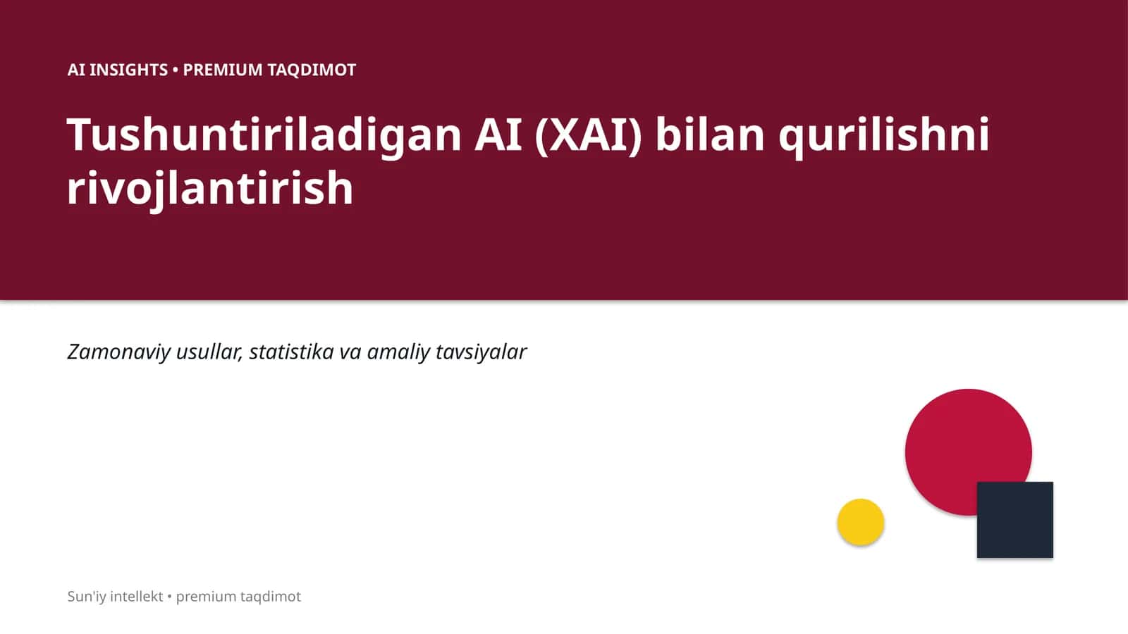 Sun'iy intellekt • premium taqdimot