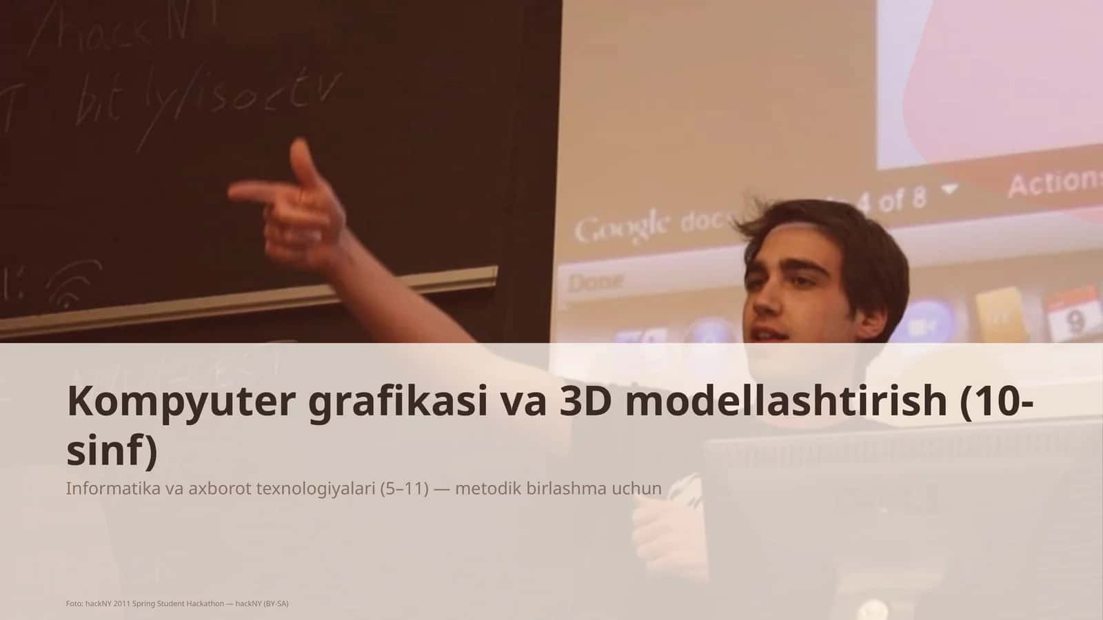 Kompyuter grafikasi va 3D modellashtirish (10-sinf)