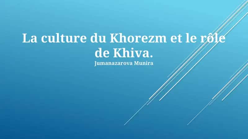 Khorezm va Khivaning madaniyati