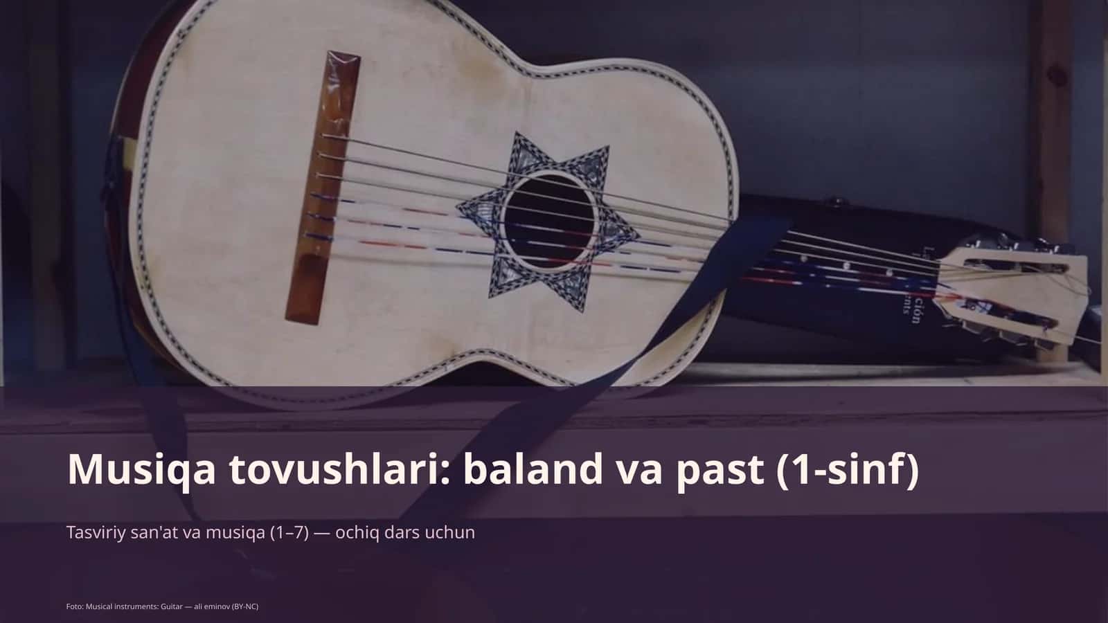 Musiqa tovushlari: baland va past (1-sinf)