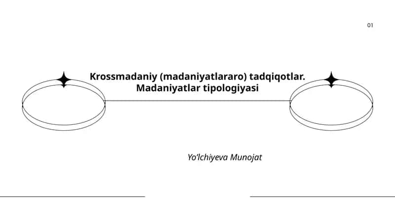 Krossmadaniy (madaniyatlararo) tadqiqotlar. Madaniyatlar tipologiyasi