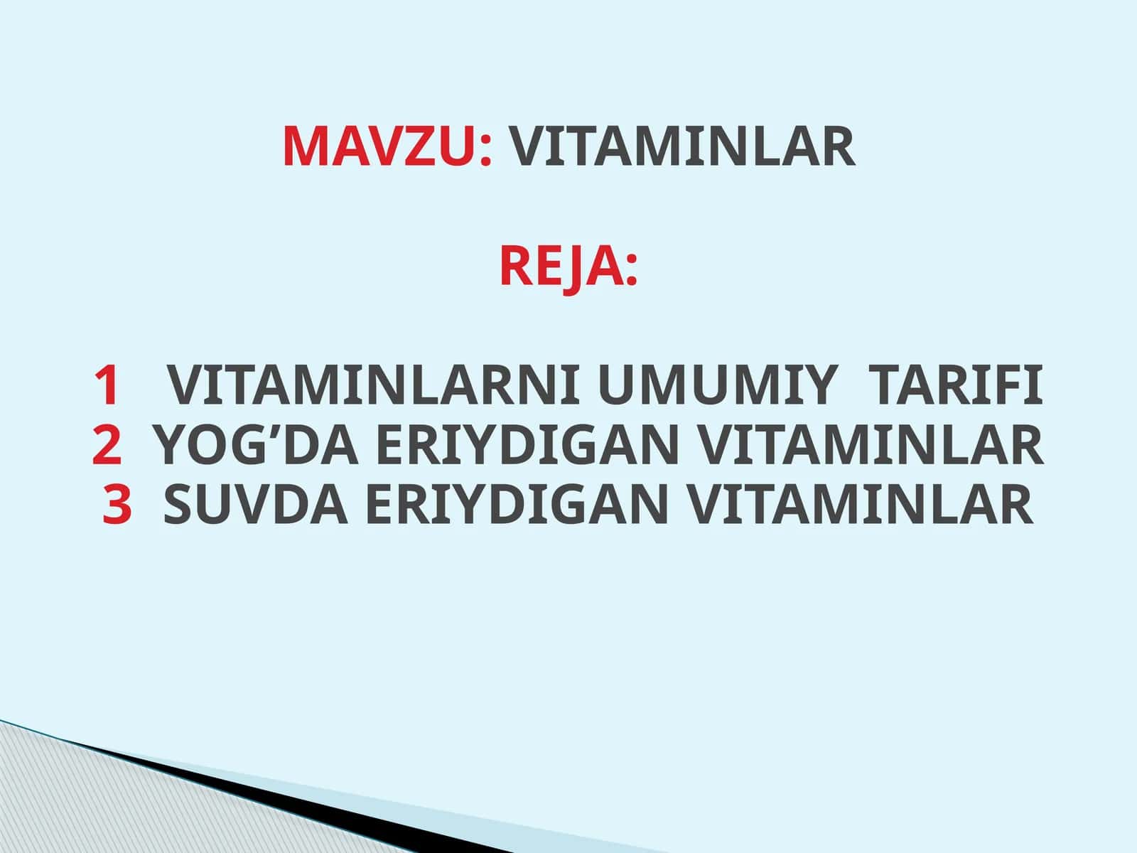 VITAMINLAR