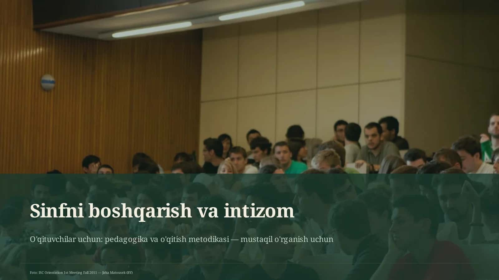 Sinfni boshqarish va intizom