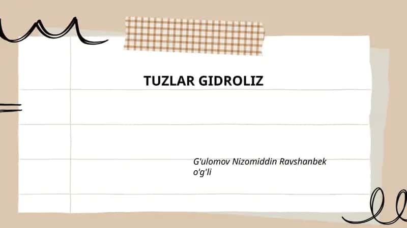 TUZLAR GIDROLIZ
