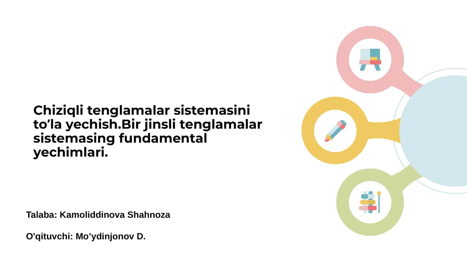 Chiziqli Tenglamalar Sistemasi