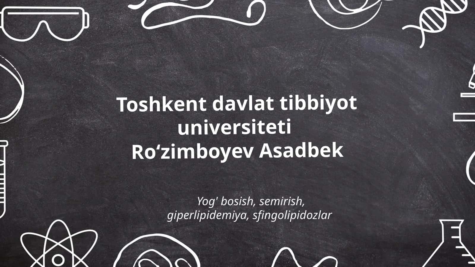 Yog' bosish, semirish, giperlipidemiya, sfingolipidozlar